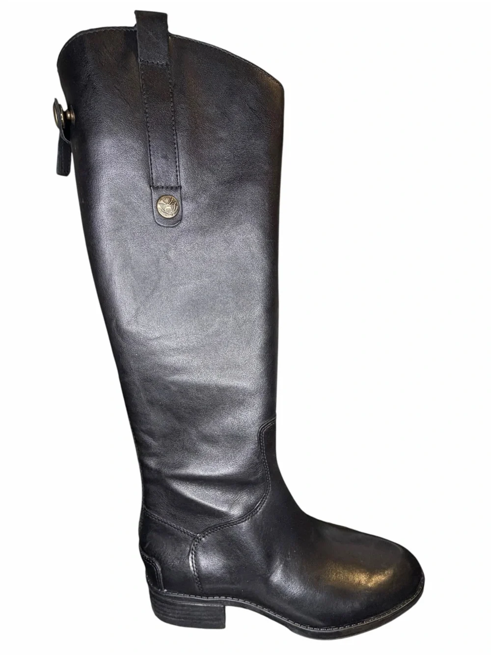 Sam Edelman Penny Black Leather Tall Riding Boots Size 4